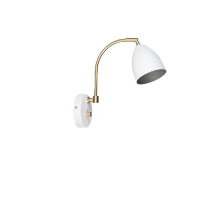 Wall lamp Deluxe white/brass