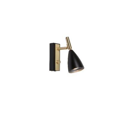 Wall lamp Frank 2.0 black/brass