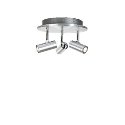 Spotlights Cato round 3 lamps aluminium