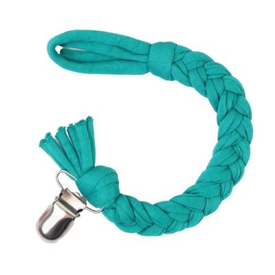 LOVEissue Pacifier clip | Braid cotton turquoise