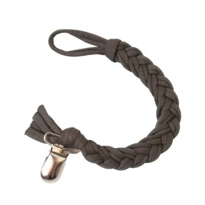 LOVEissue Pacifier clip | Braid cotton army green