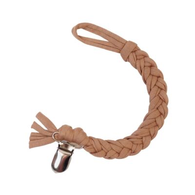 Attache-tétine LOVEissue | Tresse coton camel