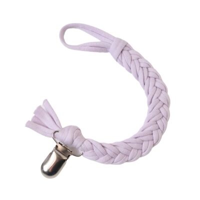 LOVEissue Pacifier clip | Braid cotton lilac