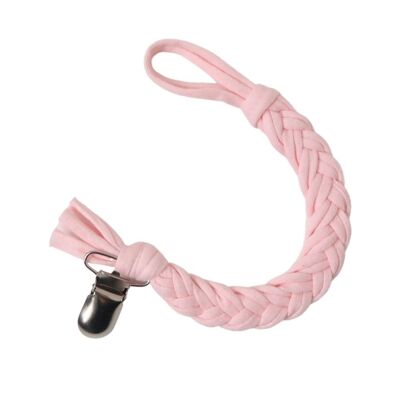 LOVEissue Pacifier clip | Braid cotton pale pink