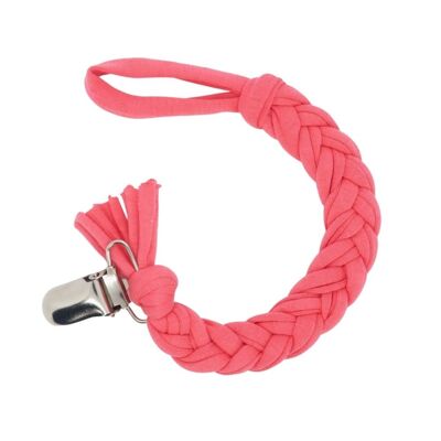 Clip para chupete LOVEissue | Trenza de algodón coral