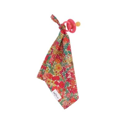 Pacifier cloth Egyptian cotton | coral flowers