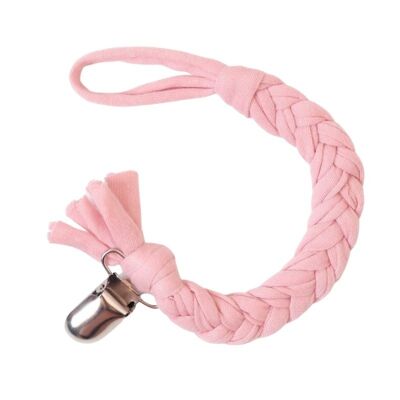 Pacifier cord braided cotton | Light Old Pink