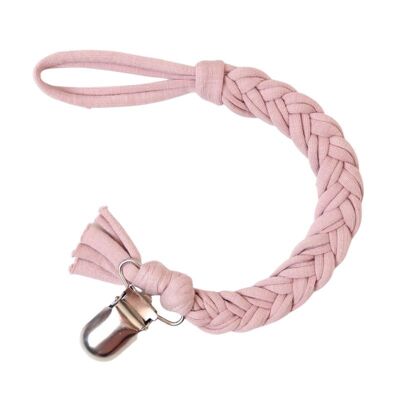 Pacifier cord braided cotton | Light Mauve