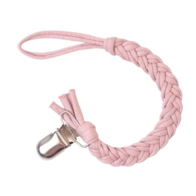 Pacifier cord braided cotton | old blush