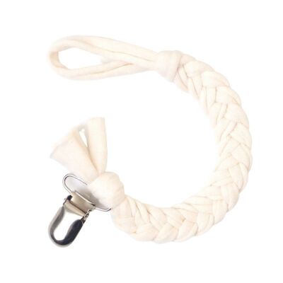 Pacifier cord braided cotton | Ivory