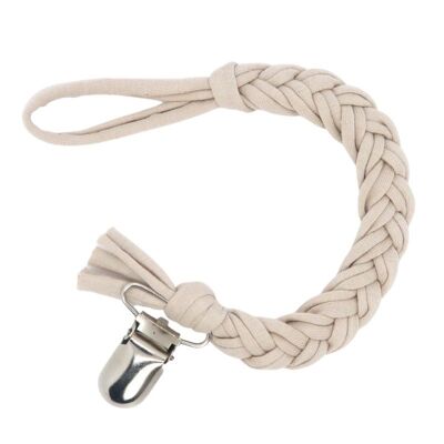 Pacifier cord braided cotton | vanilla