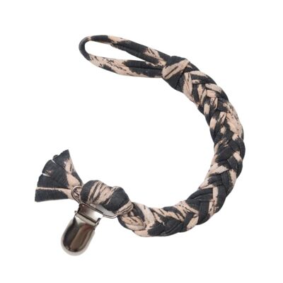 Pacifier cord braided cotton | tiger print