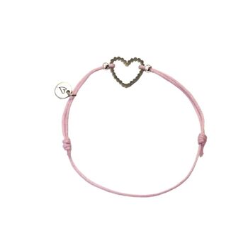LOVEissue bracelet enfants | Coeur en acier inoxydable lilas 1