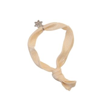 LOVEissue bracelet enfants | bracelet élastique ivoire en acier inoxydable lotus 1