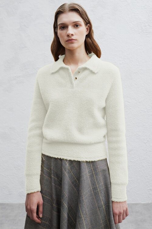 Lien Knit Sweater  - Ecru