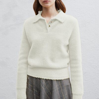 Lien Knit Sweater  - Ecru