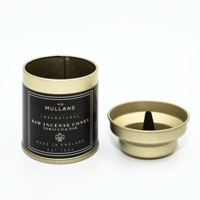 Wholesale  raw charcoal incense cones - tobacco & oak (6 units)
