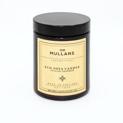 MR MULLAN'S SCENTED CANDLES (four scents available) 200g - Tuscan Leather