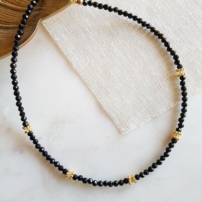 BLACK TOURMALINE NECKLACE - PAOLA