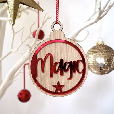 Decorazione magica di Natale (rosso)