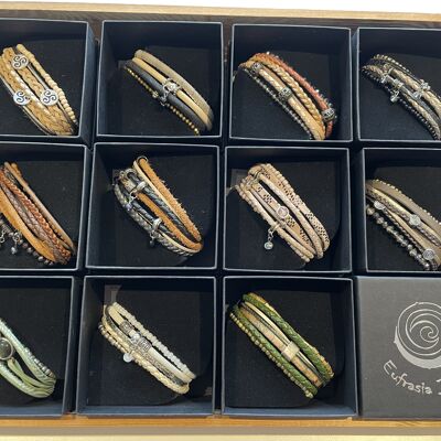 Display Asia with 11 handmade ladies bracelet sets