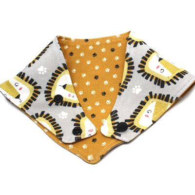 Bandana reversible leones/huellitas