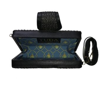 POCHETTE ELIF RAPHIA noir 3