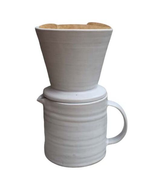 WAVE Coffee Jug with Filter Holder / white
