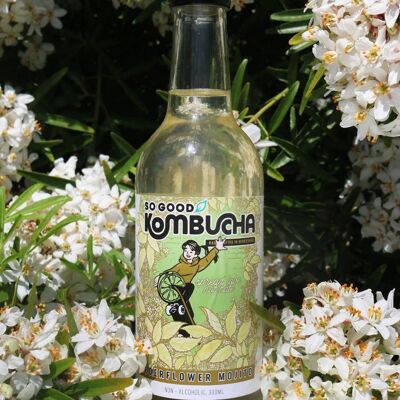 So Good Kombucha - Mojito de flor de saúco caja de 12 botellas de vidrio de 330 ml