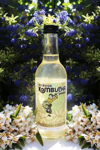 So Good Kombucha - Mojito aux fleurs de sureau carton de 12 bouteilles en verre de 330 ml 4