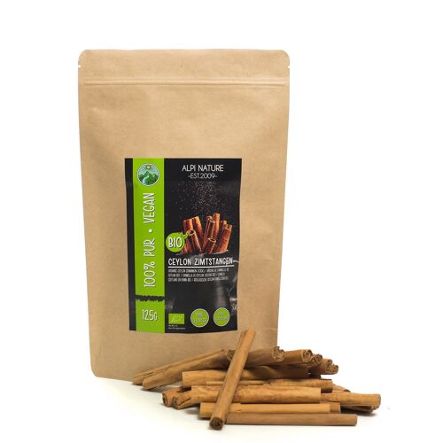 Organic Ceylon cinnamon sticks 125g