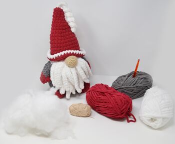 Chrimbo Gnome - Rouge - Kit Crochet 2