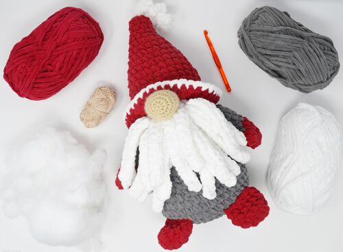 Chrimbo Gnome -  Red - Crochet Kit