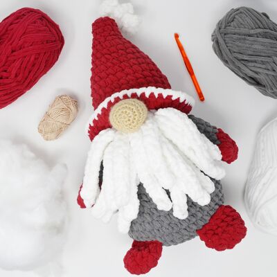 Chrimbo Gnome -  Red - Crochet Kit