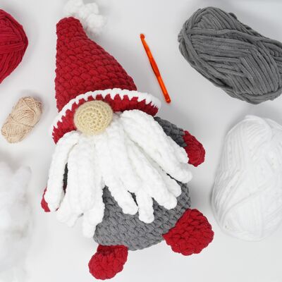 Chrimbo Gnome - Rouge - Kit Crochet