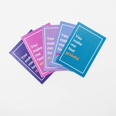 You Make Me Feel greeting cards - Pack of 5