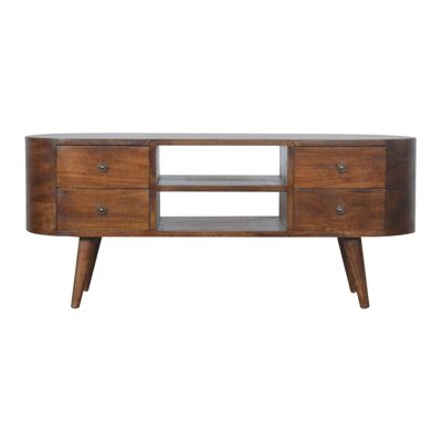 Chestnut Rounded Media Unit