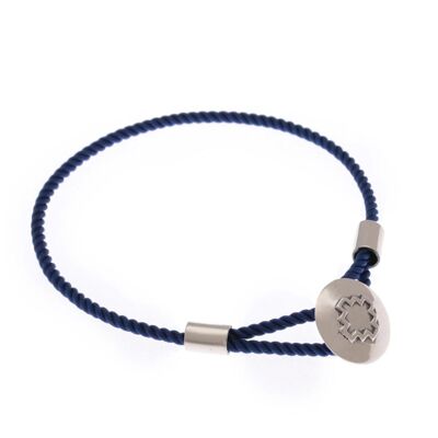 Colourful Luxury Festival Julia Brazalete Cross Caring en azul real y plata esterlina