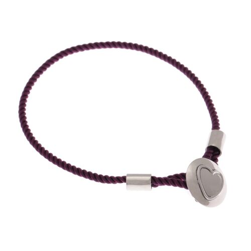Colourful  Luxury Festival Victoria Purple and sterling silver Heart fastening Caring bracelet