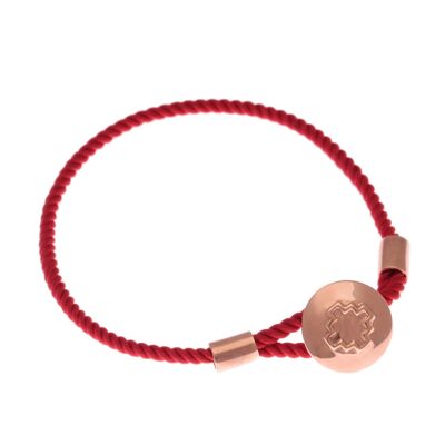 Colourful  Luxury Festival Diana Fiery Red  and 18ct rose gold vermeil Heart Caring bracelet