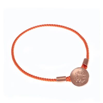 Colourful  Luxury  Festival Valeria Orange  and 18ct rose gold vermeil Cross  Caring bracelet