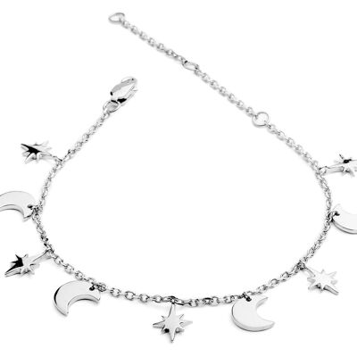 Sterling  Silver Celestial charm  Dangle Bracelet