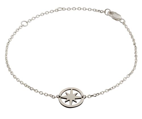 Sterling Silver Circle Star Bracelet