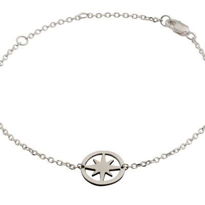 Sterling Silver Circle Star Bracelet