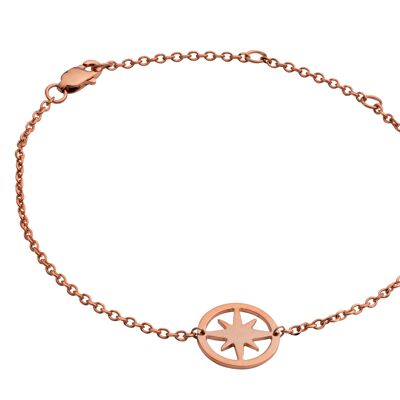 18ct Rose Gold Vermeil Circle Star Bracelet