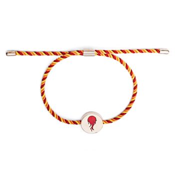 Bracelet cordon de luxe Colourful Festival en or rose 18 carats Vermeil Fire Feline Spirit 2
