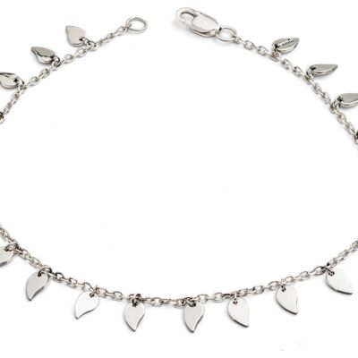 Ladies' Teenagers'  Sterling Silver Large Leaf Bracelet