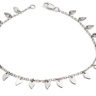 Ladies' Teenagers'  Sterling Silver Large Leaf Bracelet