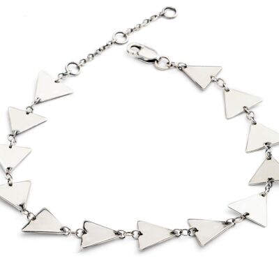 Sterling  Silver Full Triangle Solid Bracelet