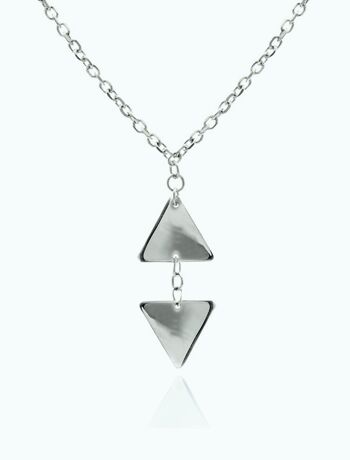 Petit pendentif triangle en argent sterling 2
